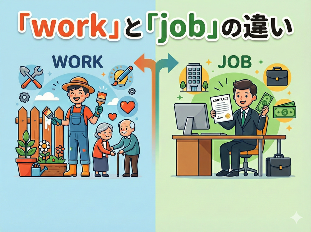 12 14 1| 「work」と「job」の違いをすっきり理解!英語で「仕事」を正しく使い分けるガイド