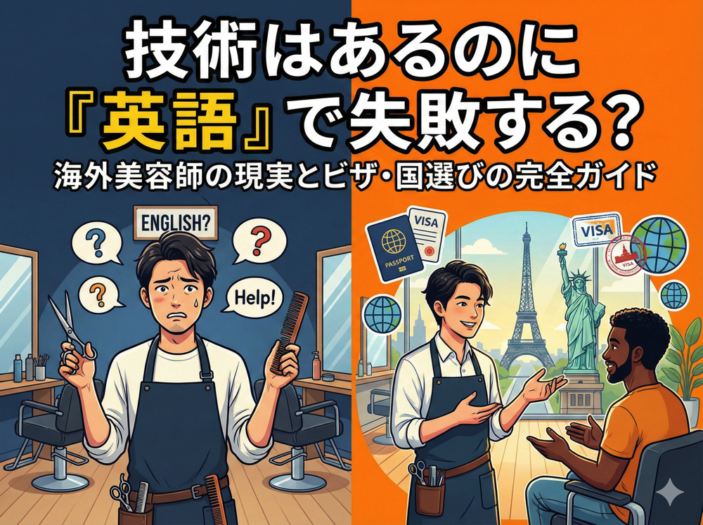 salon｜ 技術はあるのに「英語」で失敗する？海外美容師の現実とビザ・国選びの完全ガイド