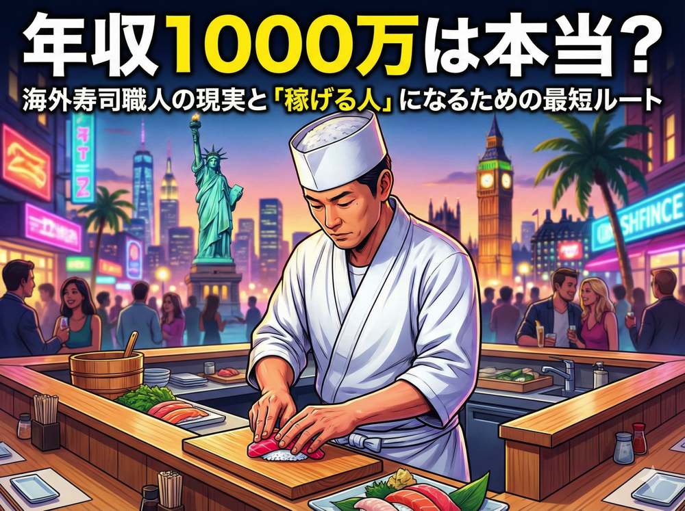 sushi｜ 年収1000万は本当？海外寿司職人の現実と「稼げる人」になるための最短ルート