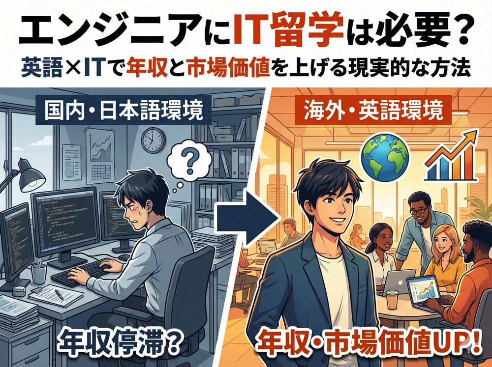 it｜ エンジニアにIT留学は必要？英語×ITで年収と市場価値を上げる現実的な方法