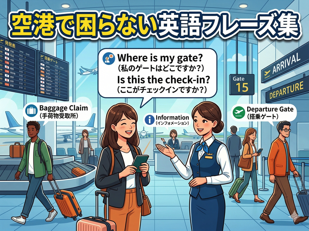 airport| 空港で困らない英語フレーズ集|出発から到着までこれで安心