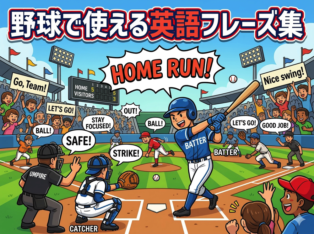 baseball| 野球で使える英語フレーズ集|観戦・プレーでそのまま使える表現
