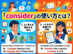 consider｜ 「consider」の使い方とは？意味・文法・よくある表現を例文でわかりやすく解説