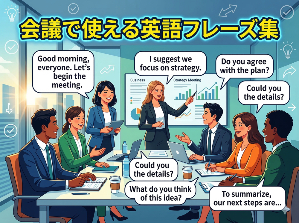 meeting｜ 会議で使える英語フレーズ集｜社会人・大学生のための実践表現