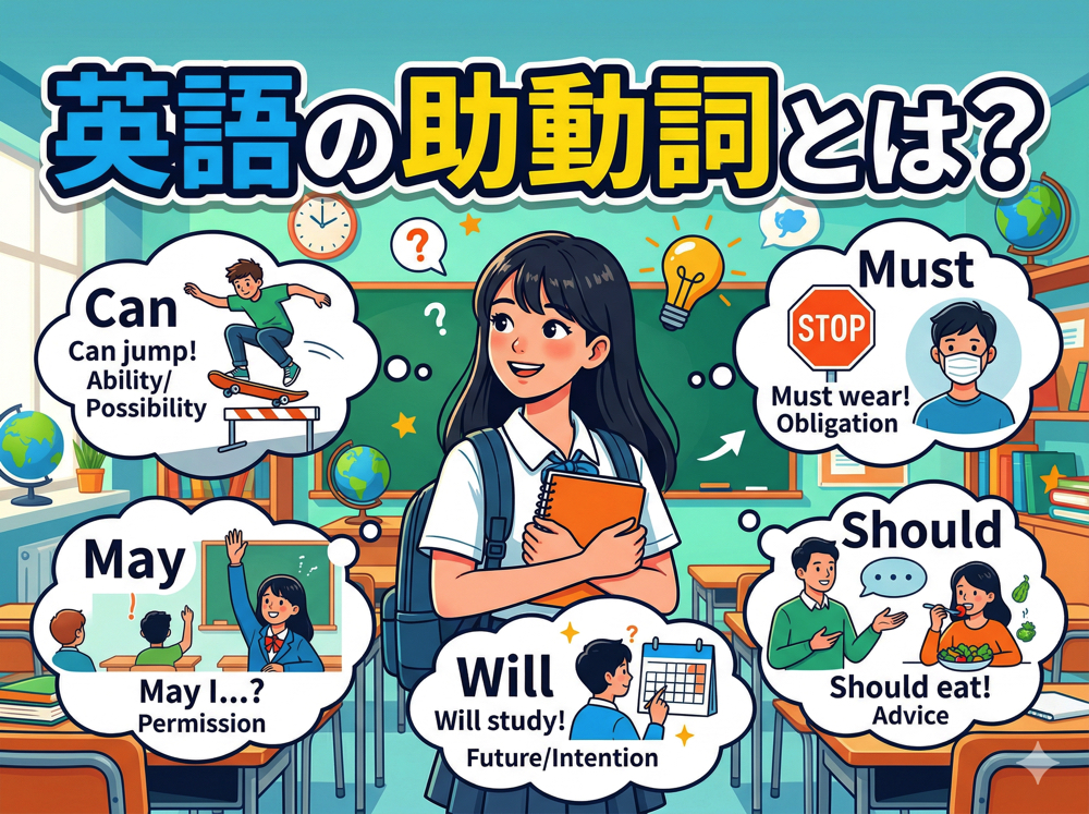 modal verb｜ 英語の助動詞とは？意味・種類・使い方を例文でわかりやすく解説