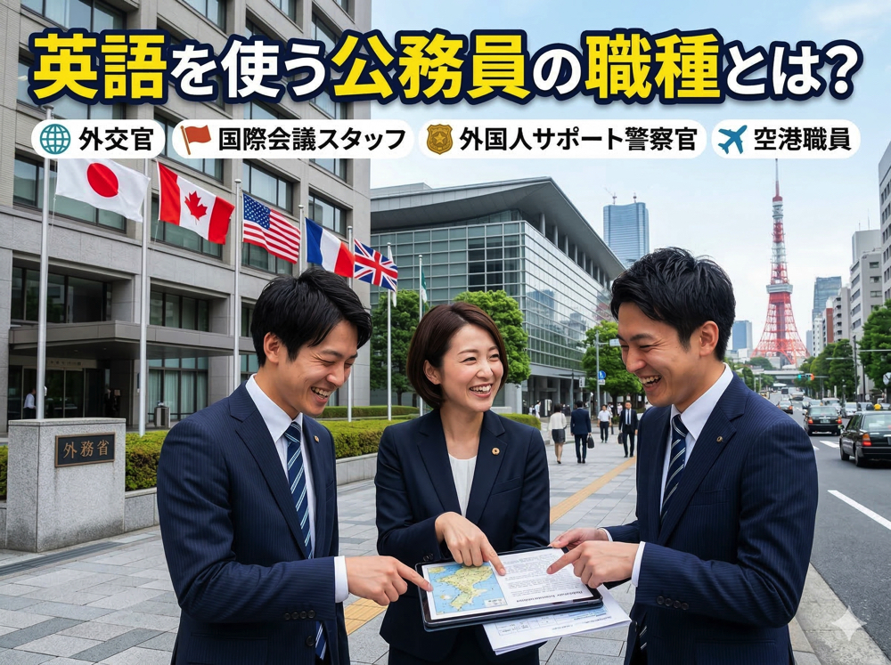 qq3 12| 英語を使う公務員の職種とは?語学を活かせる仕事一覧となり方・必要な英語力を徹底解説