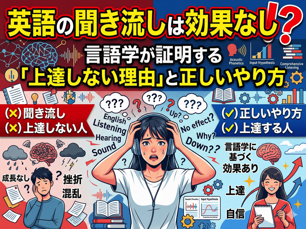 4 11 1｜ 英語の聞き流しは効果なし？言語学が証明する「上達しない理由」と正しいやり方
