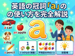 article｜ 英語の冠詞「a」の使い方を完全解説｜初心者が必ず知っておく基本ルール