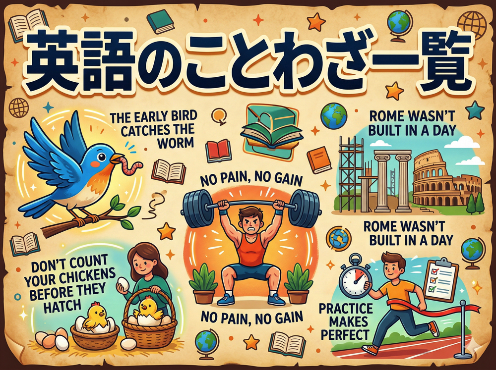 proverbs｜ 英語のことわざ一覧｜英会話で使えるフレーズ＆意味をわかりやすく解説