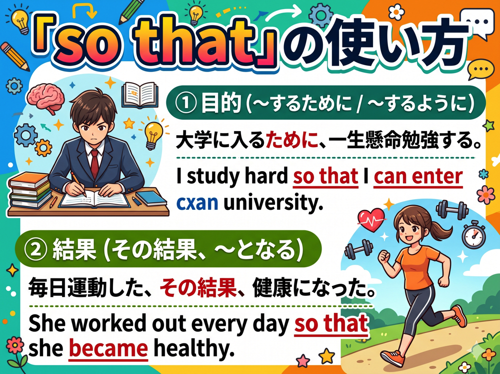 so that｜ 「so that」の使い方｜意味・構文・例文をわかりやすく解説