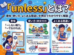 unless｜ 「unless」とは？意味・使い方・よくある間違いを例文でわかりやすく解説