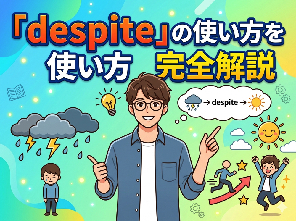 despite｜ 「despite」の使い方を完全解説！意味・「although」との違い・例文をわかりやすく紹介
