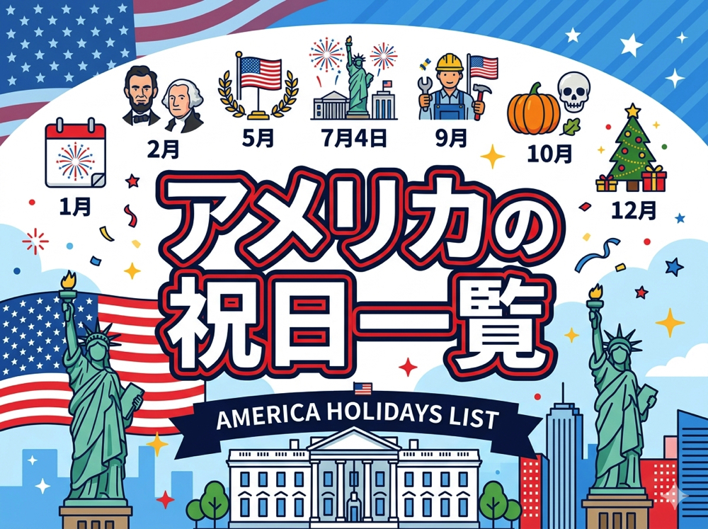 holiday｜ アメリカの祝日一覧｜社会人・大学生が知っておきたい英語表現と文化の違い