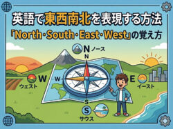 North｜ 英語で東西南北を表現する方法｜「North・South・East・West」の覚え方と例文