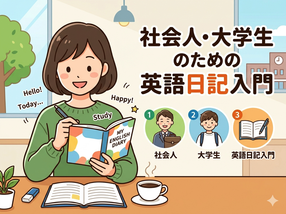 diary｜ 社会人・大学生のための英語日記入門｜短く続ける例文と効果的な書き方
