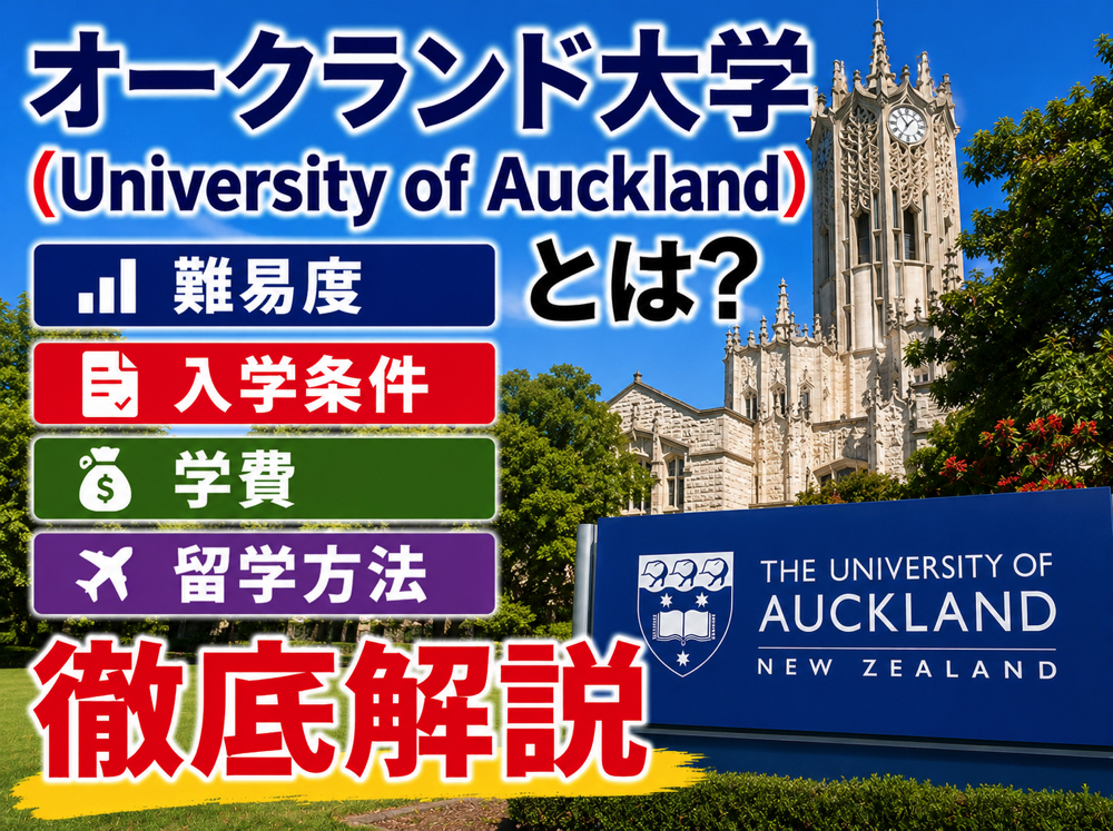 Auckland｜ オークランド大学（University of Auckland）とは？難易度・入学条件・学費・留学方法を徹底解説