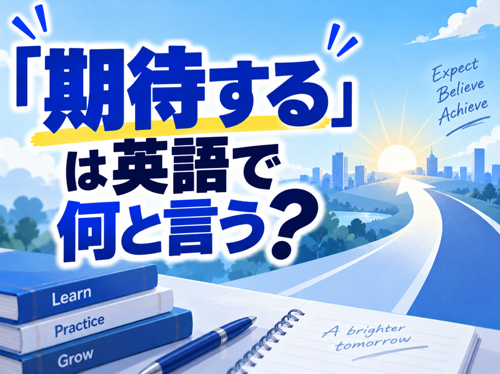 | 「期待する」は英語で何と言う?「expect」や「hope」の使い分けを例文付きで紹介